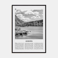 Albania No 1 Poster Black Wood / 8x12 in Nbourhood Travel B&W Poster