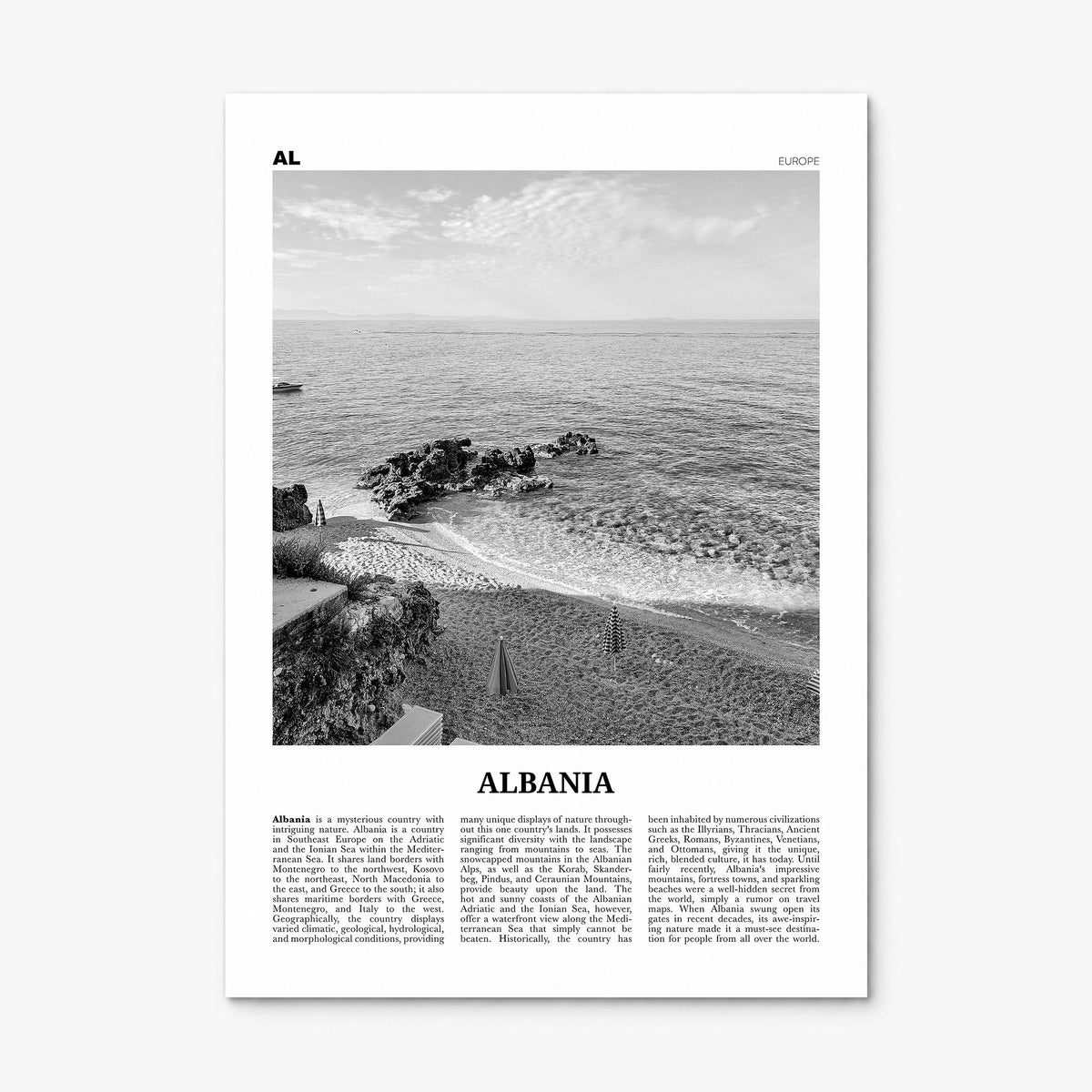 Albania Newspaper No 2 Poster, print only (unframed)