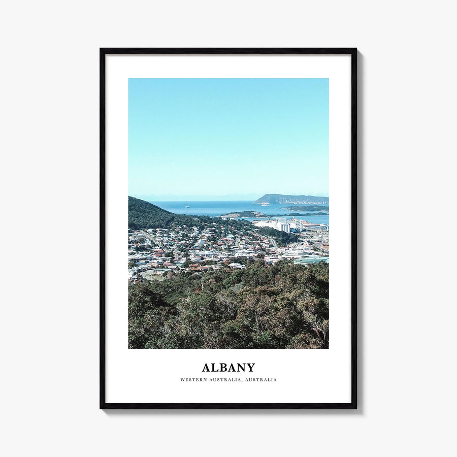 Albany, Australia colorful classic poster of Australia – vertical wall art, unframed print shown in interior mockup