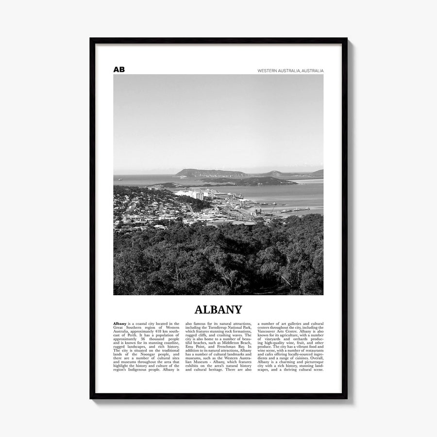Albany, Australia Newspaper Poster, framed poster mockup