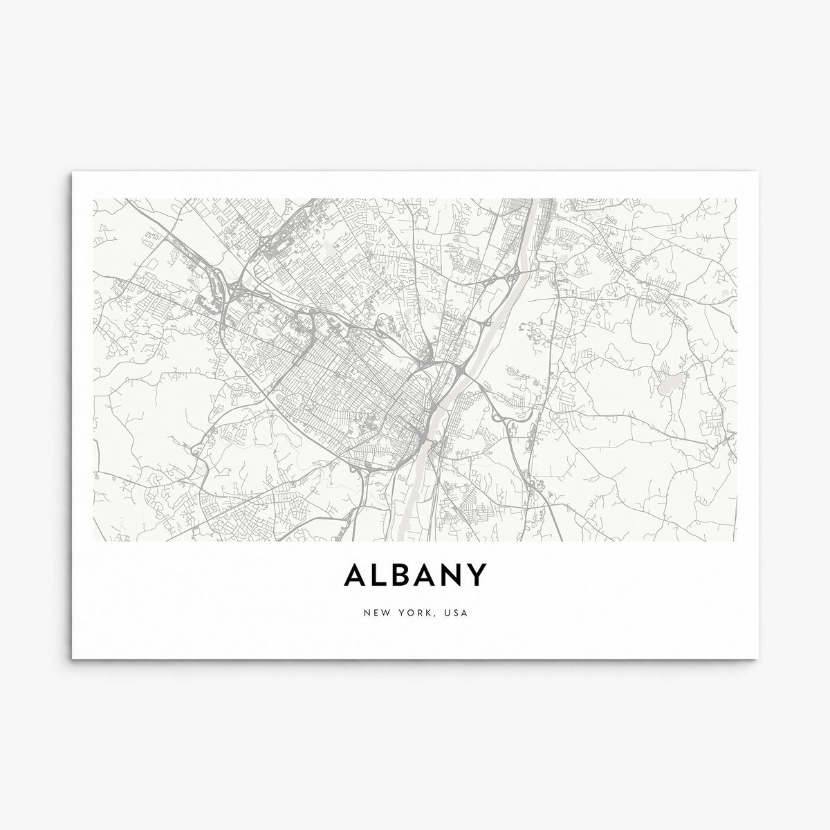 Albany, New York Map Poster, print only (unframed)