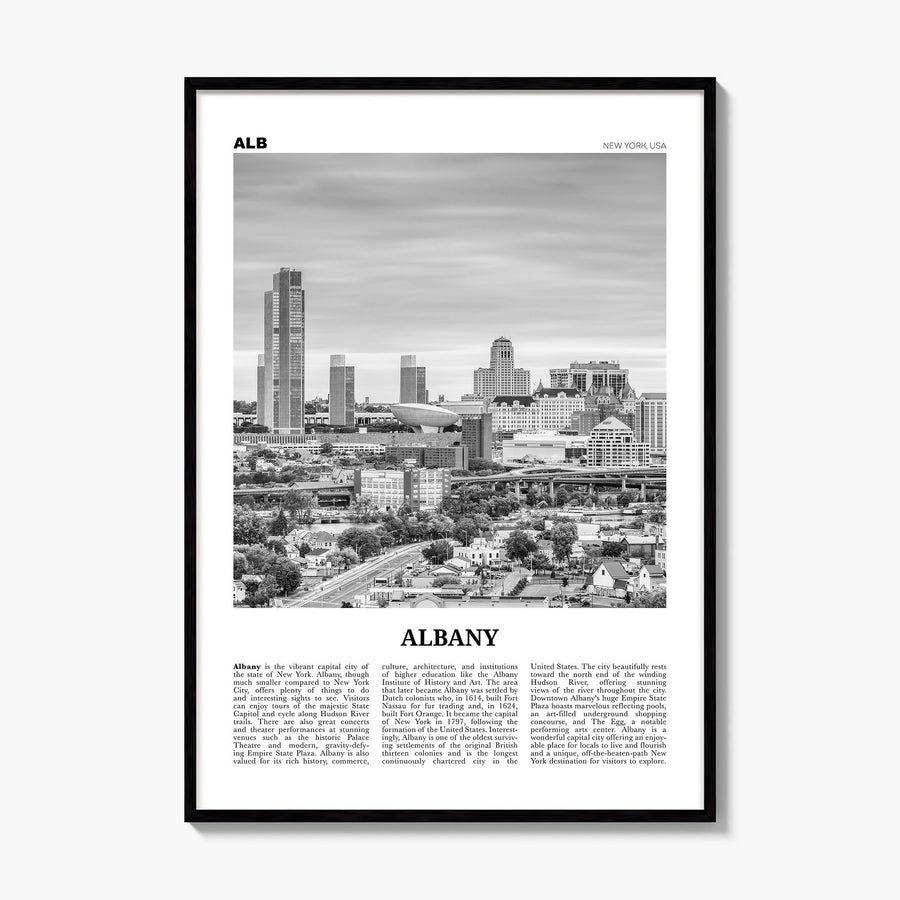 Albany, New York Newspaper Poster, framed poster mockup