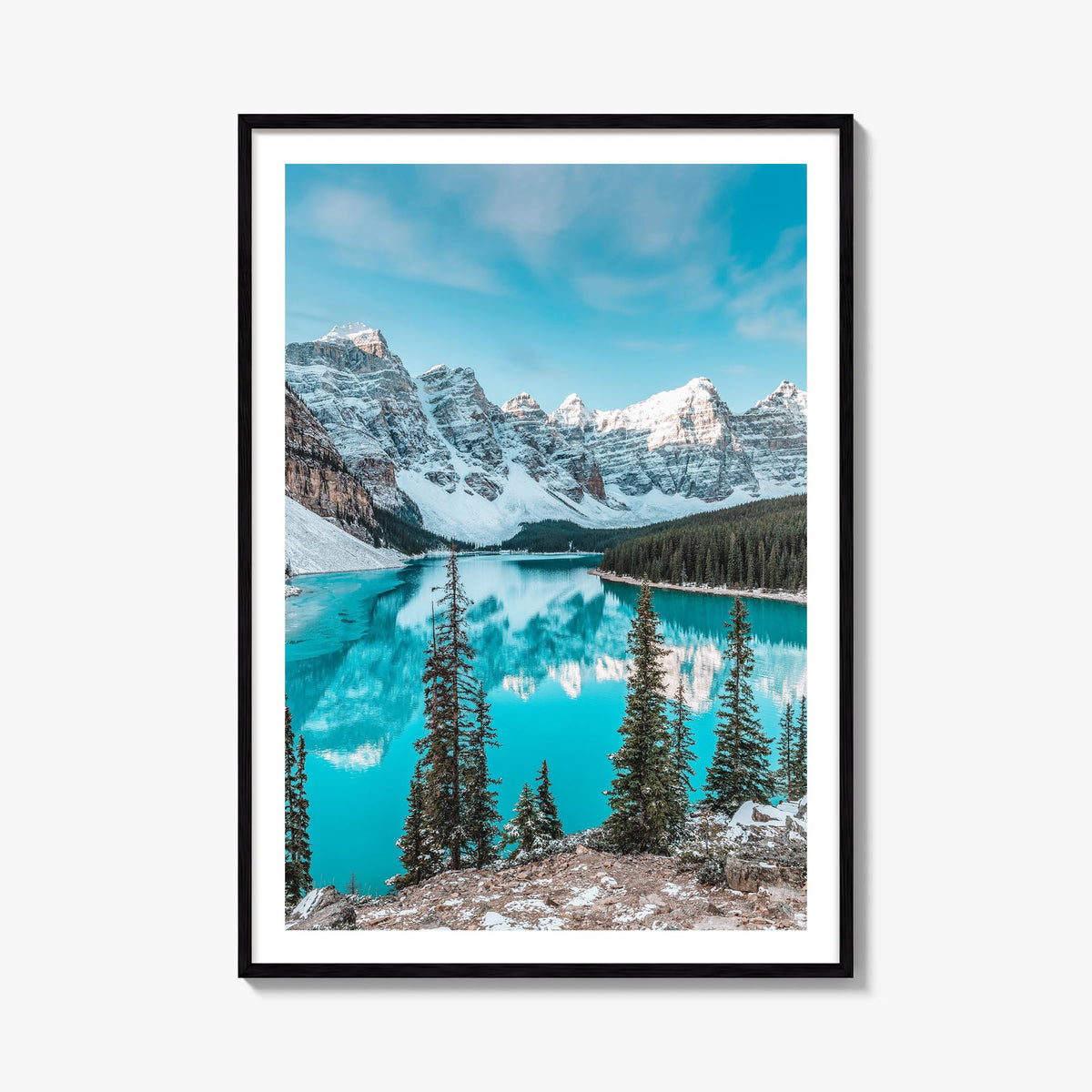 Alberta colorful photo poster of Canada – vertical wall art, unframed print shown in interior mockup