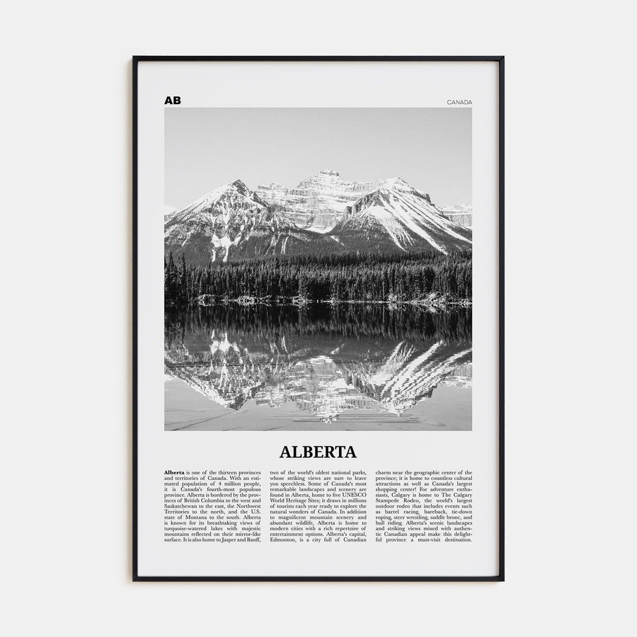 Alberta Poster None / 8x12 in Nbourhood Travel B&W Poster