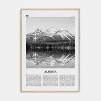 Alberta Poster Natural Wood / 8x12 in Nbourhood Travel B&W Poster