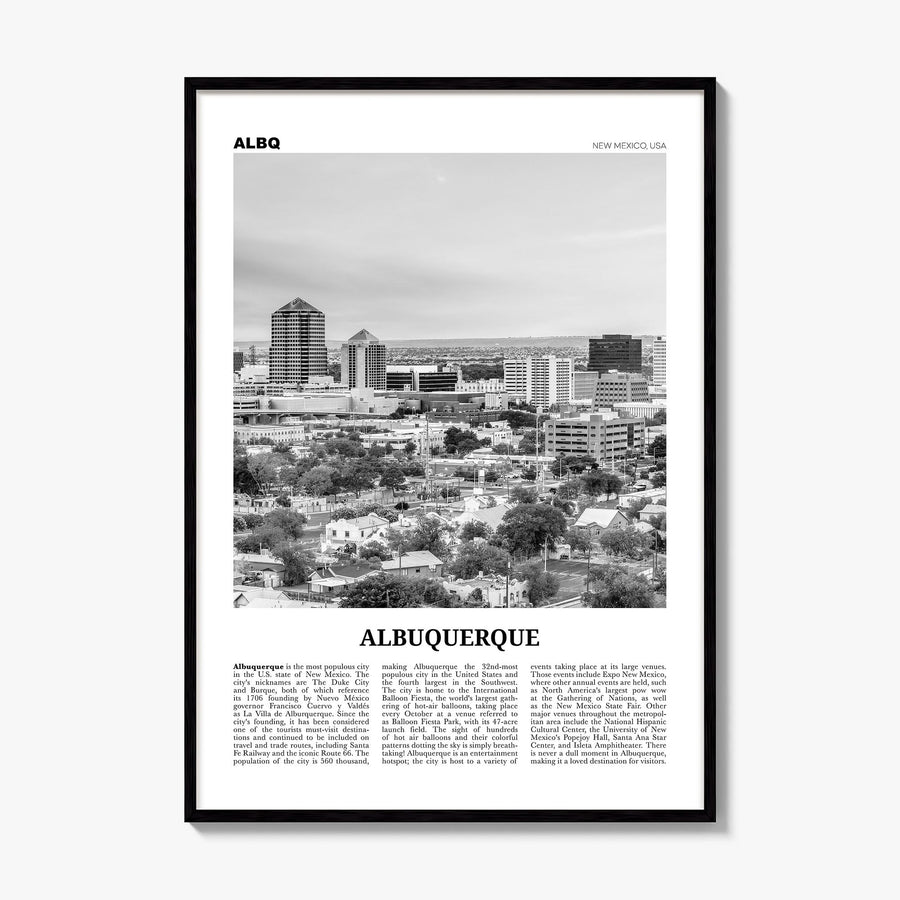 Albuquerque Newspaper Poster, framed poster mockup
