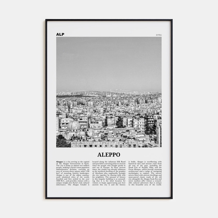 Aleppo Poster None / 8x12 in Nbourhood Travel B&W Poster