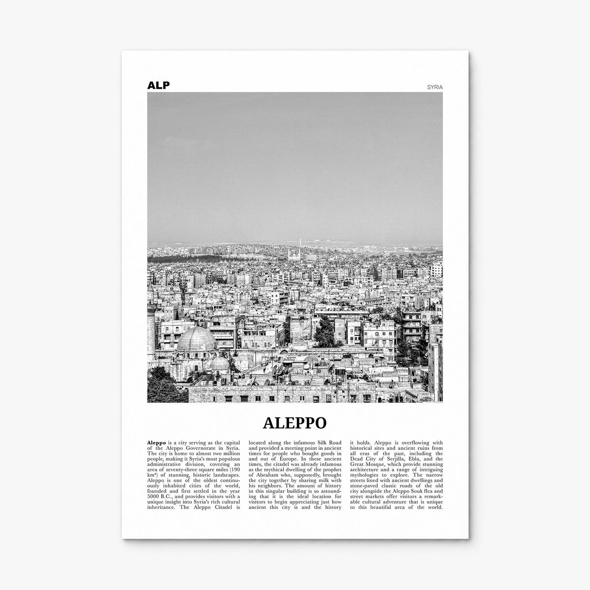 Aleppo Newspaper Poster, print only (unframed)