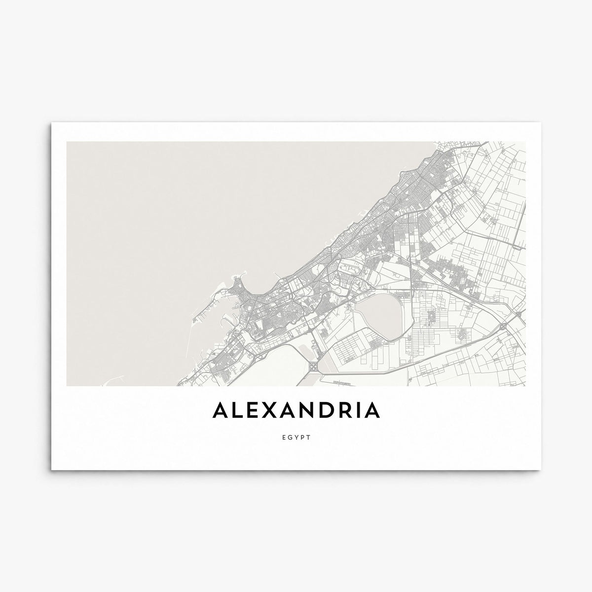 Alexandria, Egypt Map Poster, print only (unframed)