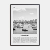 Alexandria, Egypt Poster None / 8x12 in Nbourhood Travel B&W Poster