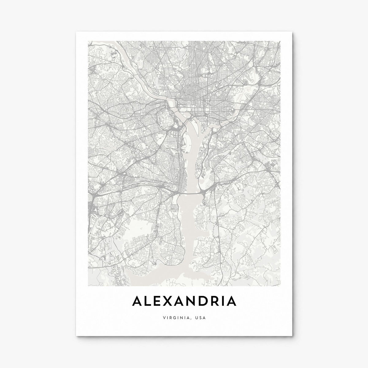 Alexandria, Virginia Map Poster, print only (unframed)