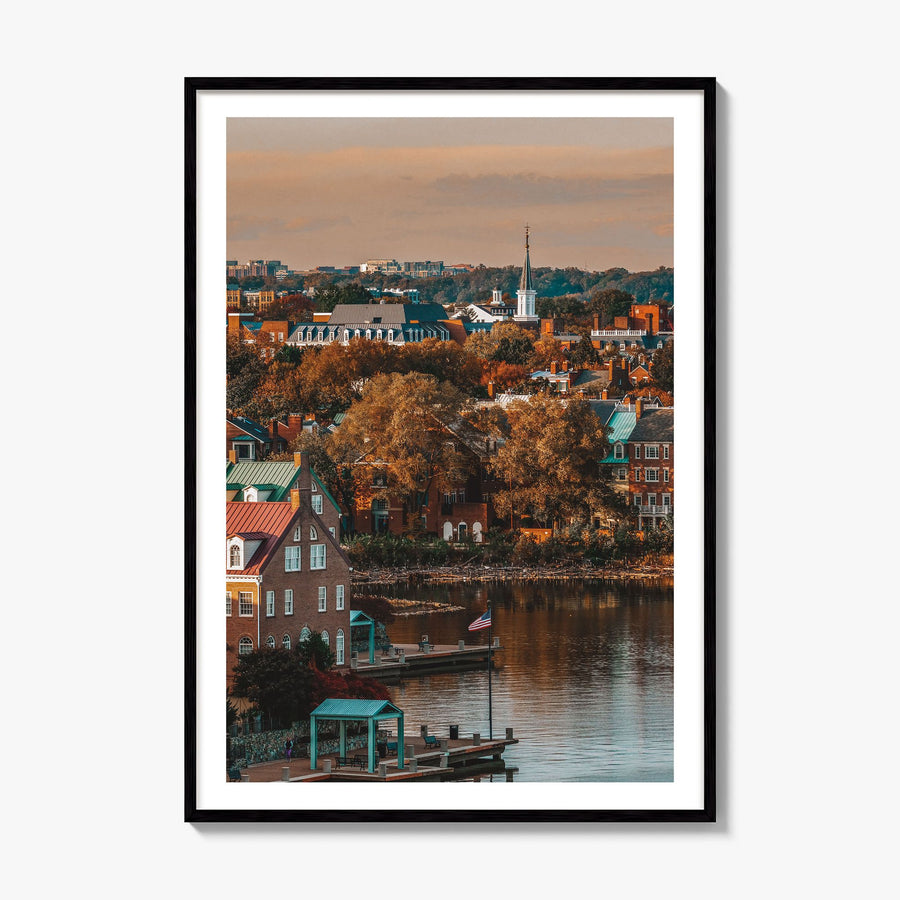 Alexandria, Virginia Photo Poster, framed poster mockup, white border