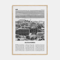 Alexandria, Virginia Poster Natural Wood / 8x12 in Nbourhood Travel B&W Poster