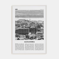 Alexandria, Virginia Poster White Wood / 8x12 in Nbourhood Travel B&W Poster