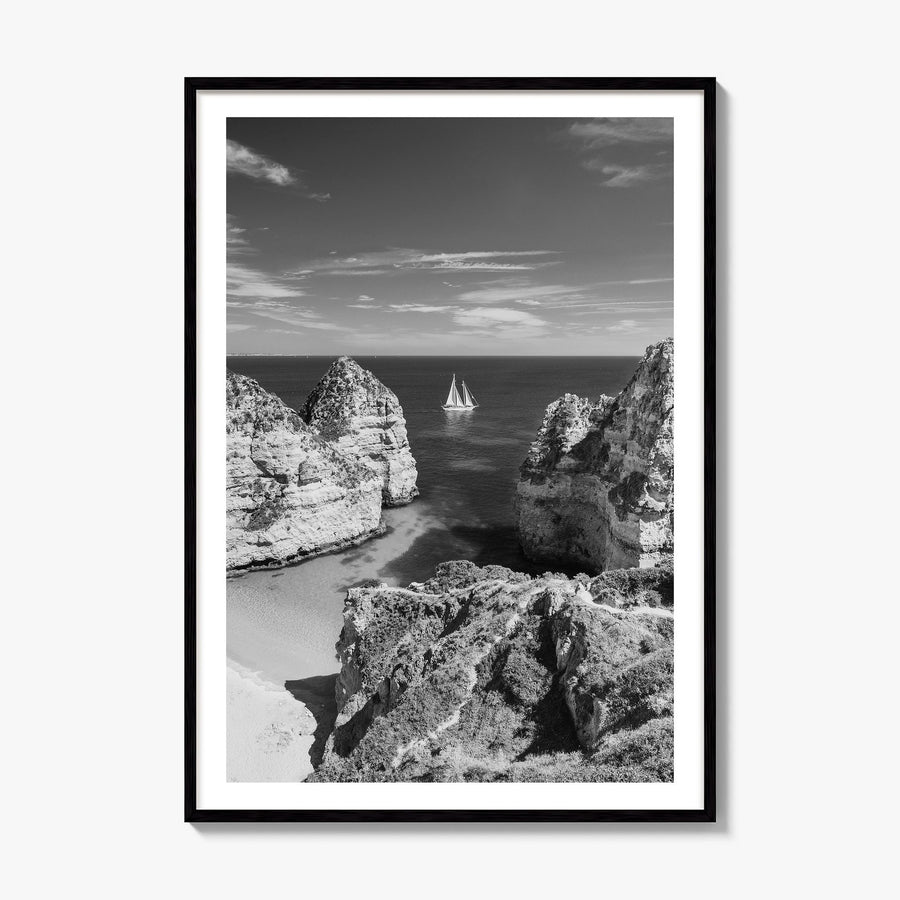 Algarve Photo Poster, framed poster mockup, white border