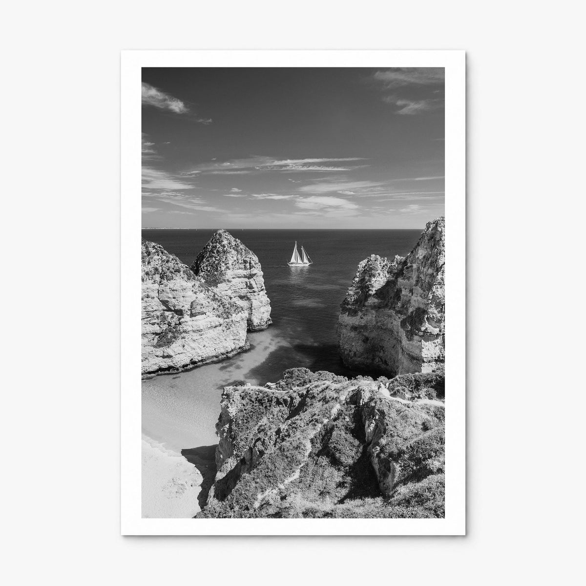 Algarve Photo Poster, print only (unframed), white border