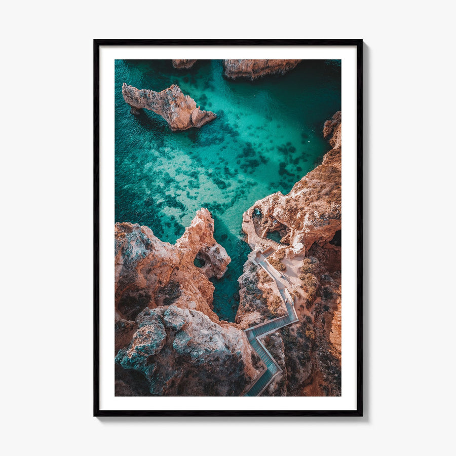Algarve Photo No 2 Poster, framed poster mockup, white border