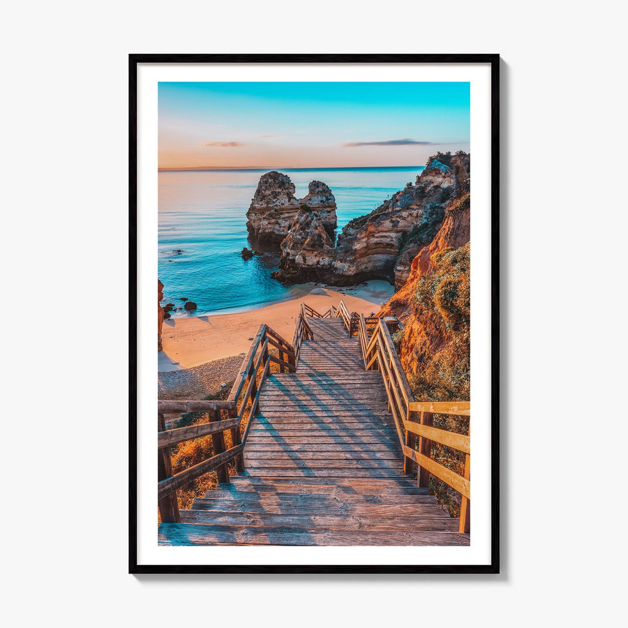Algarve Photo No 1 Poster, framed poster mockup, white border