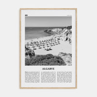 Algarve Poster Natural Wood / 8x12 in Nbourhood Travel B&W Poster