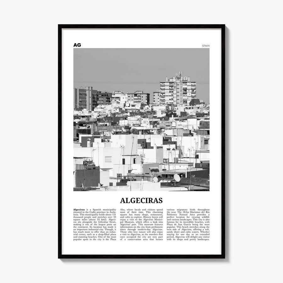 Algeciras Newspaper Poster, framed poster mockup