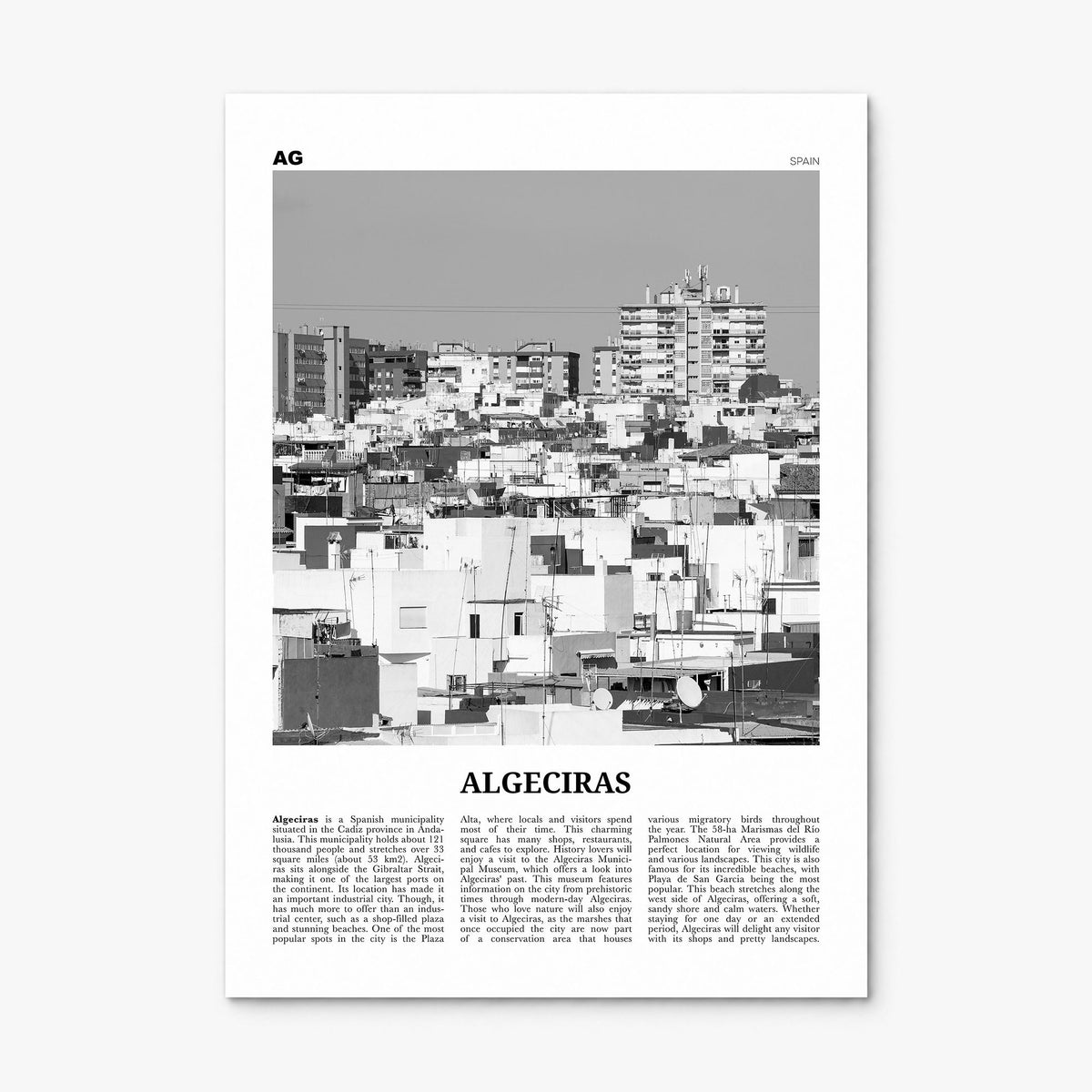 Algeciras Newspaper Poster, print only (unframed)