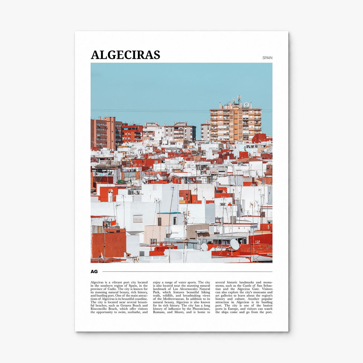 Algeciras Travel Poster, print only (unframed)
