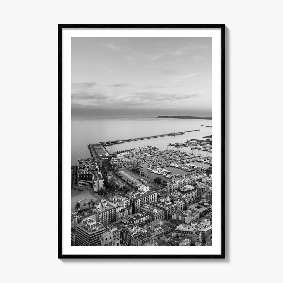 Alicante Photo No 1 Poster, framed poster mockup, white border