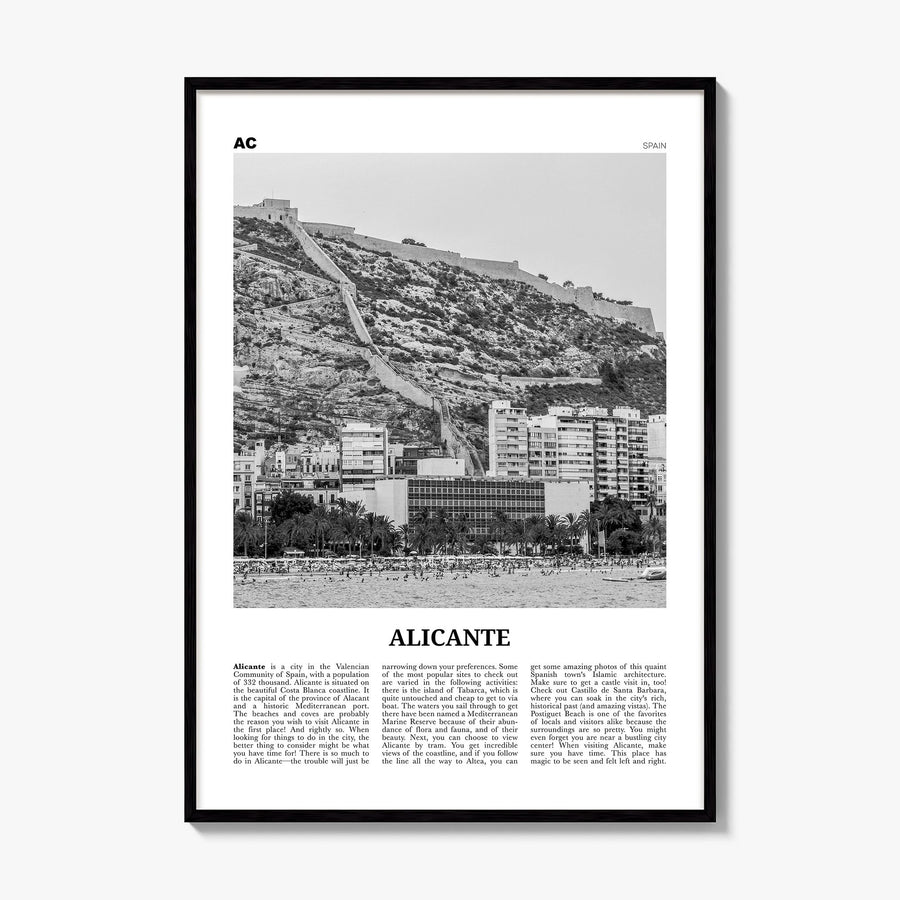 Alicante Newspaper Poster, framed poster mockup