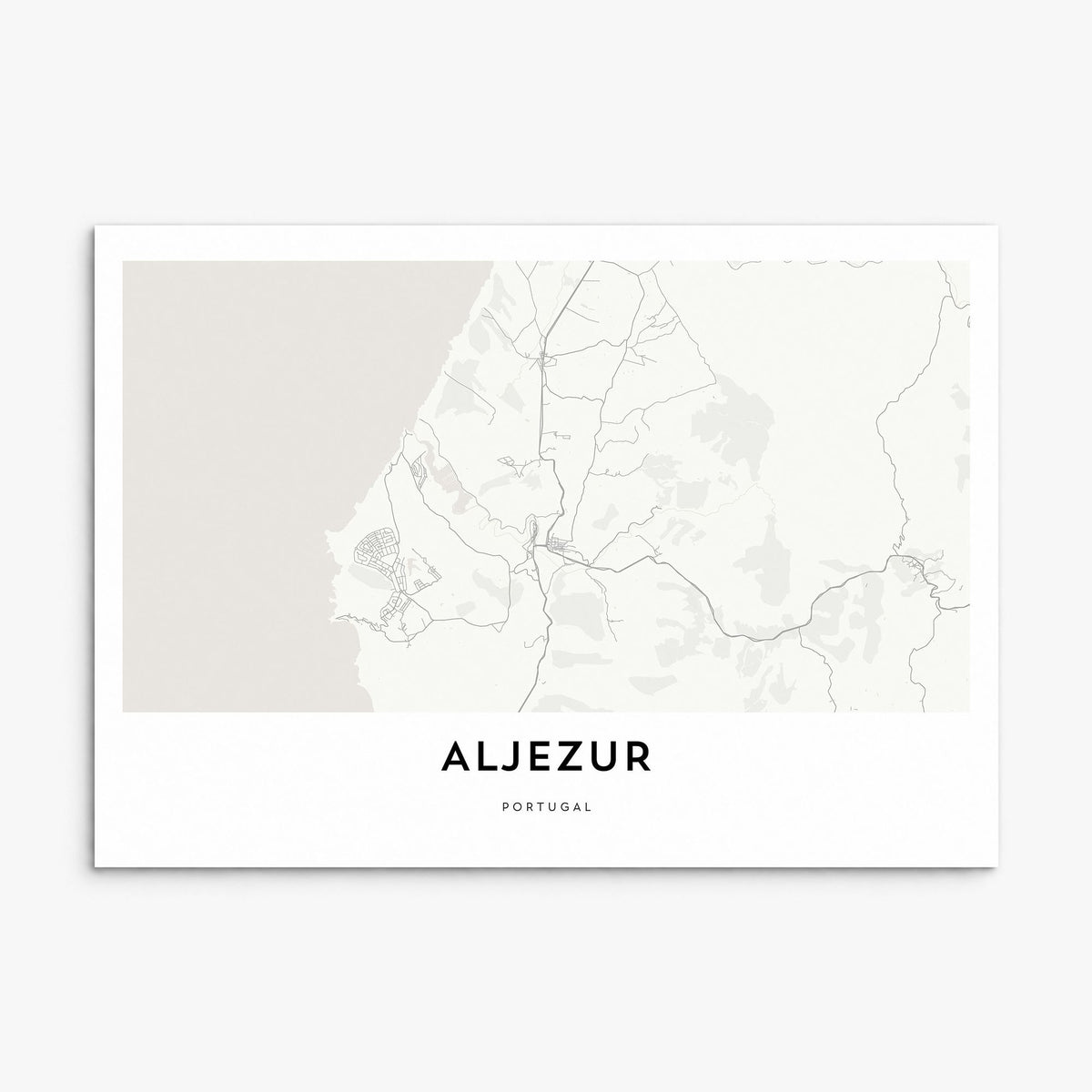 Aljezur Map Poster, print only (unframed)