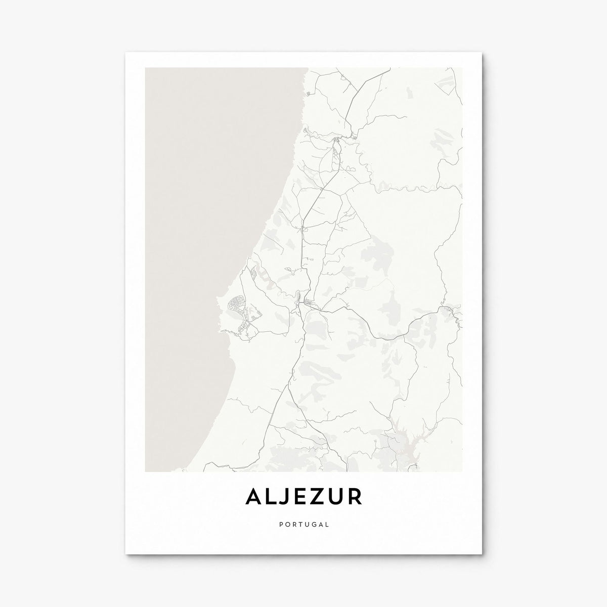 Aljezur Map Poster, print only (unframed)