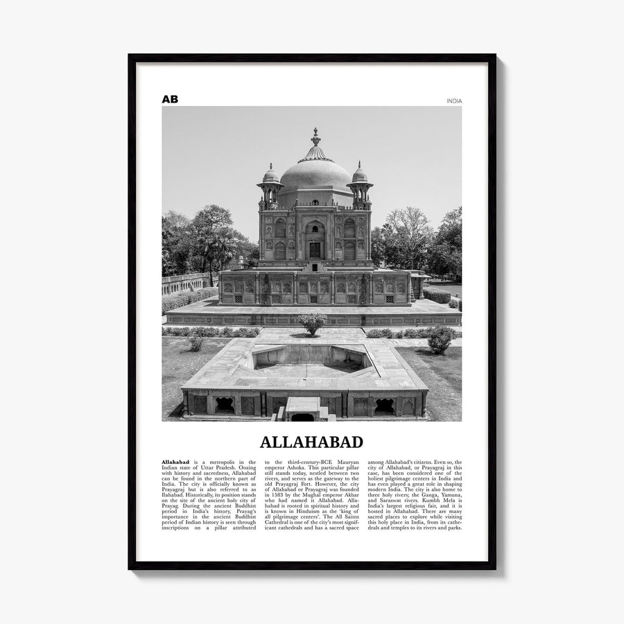 Allahabad Newspaper Poster, framed poster mockup