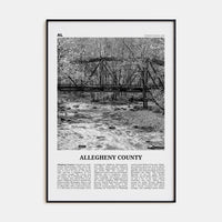 Allegheny County Poster None / 8x12 in Nbourhood Travel B&W Poster