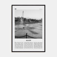 Allen Poster Black Wood / 8x12 in Nbourhood Travel B&W Poster