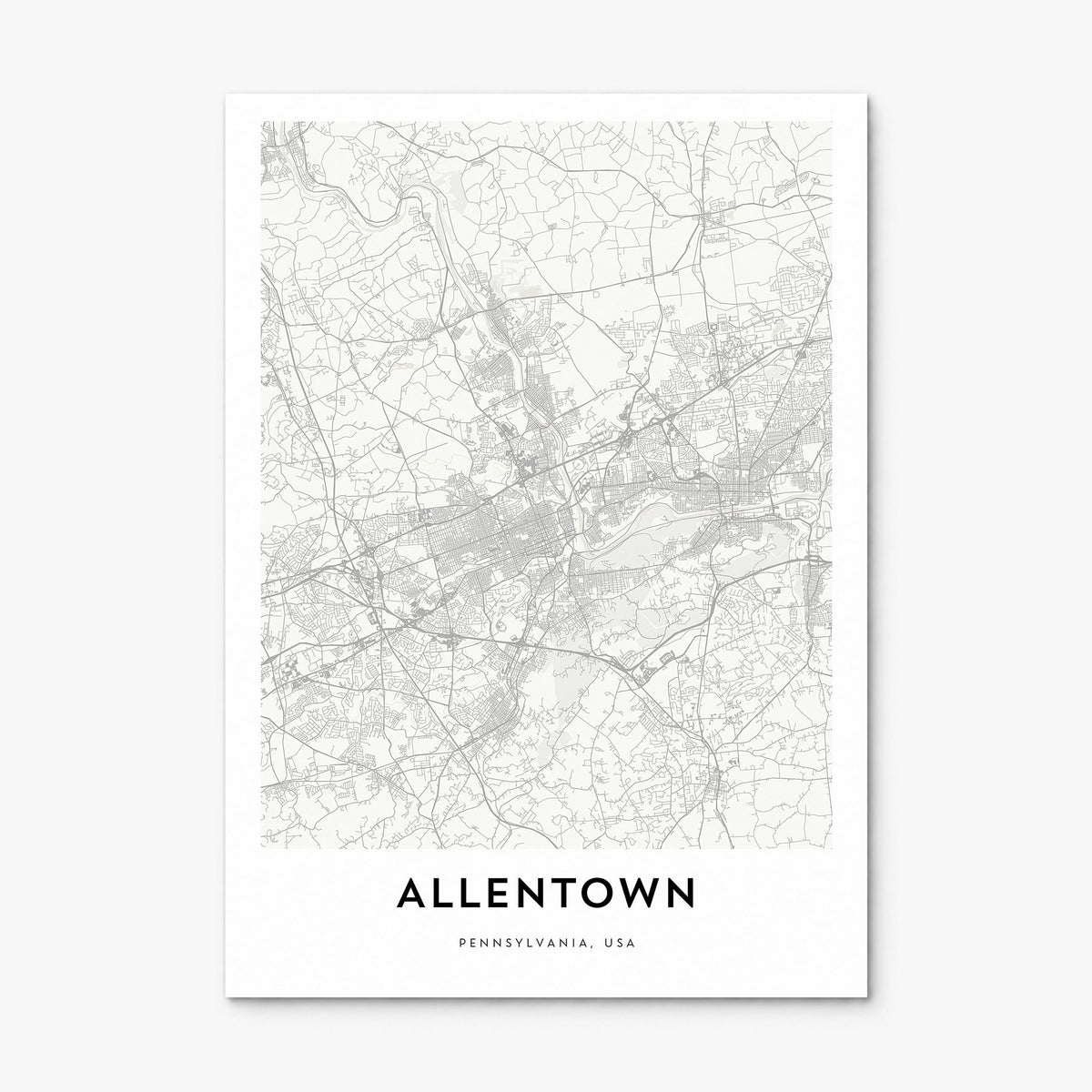 Allentown Map Poster, print only (unframed)