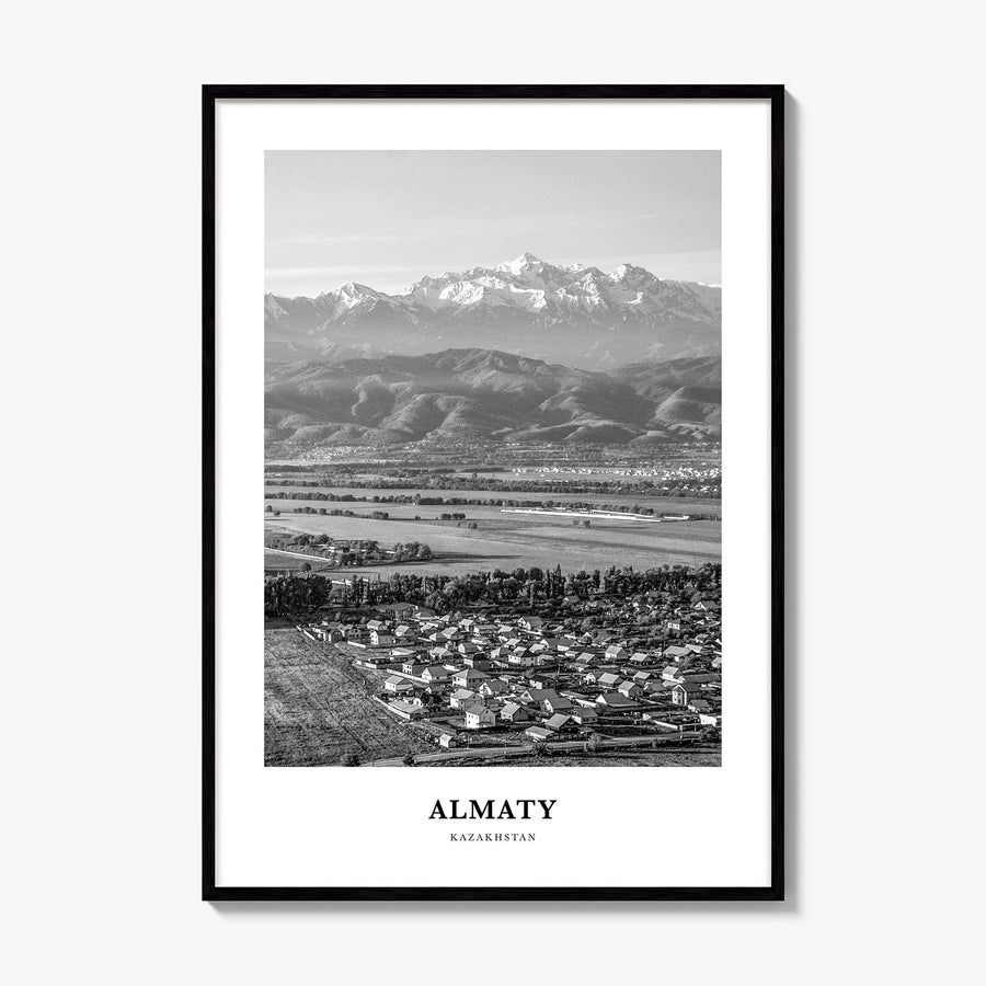 Almaty Classic Poster, framed poster mockup