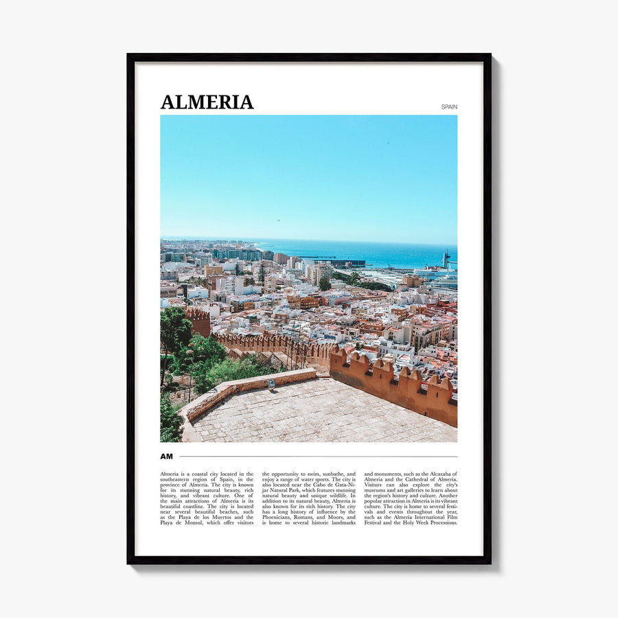 Almería Travel Poster, framed poster mockup