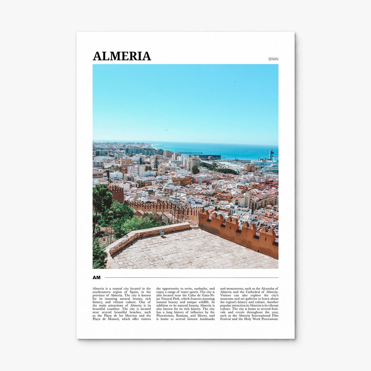 Almería Travel Poster, print only (unframed)