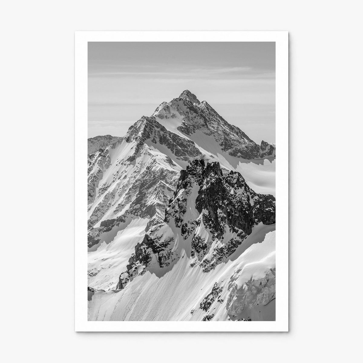 The Alps Photo Poster, print only (unframed), white border