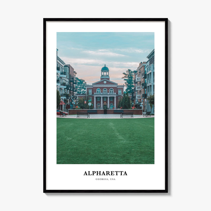 Alpharetta Classic Poster, framed poster mockup