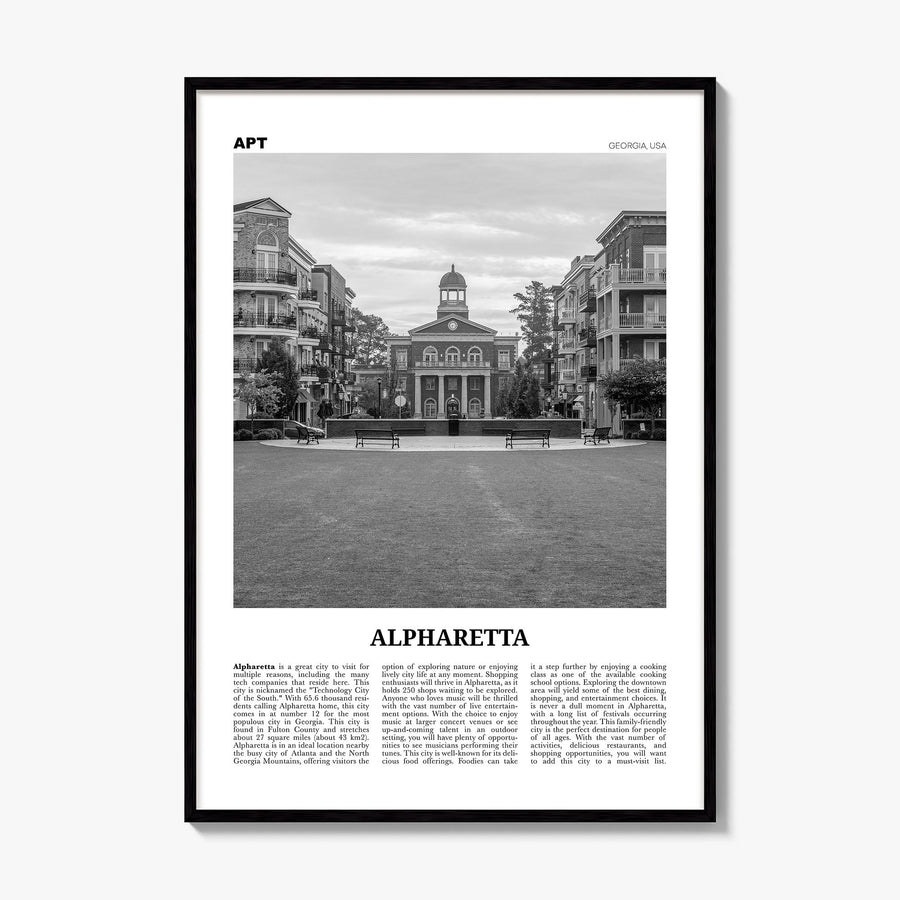 Alpharetta Newspaper Poster, framed poster mockup