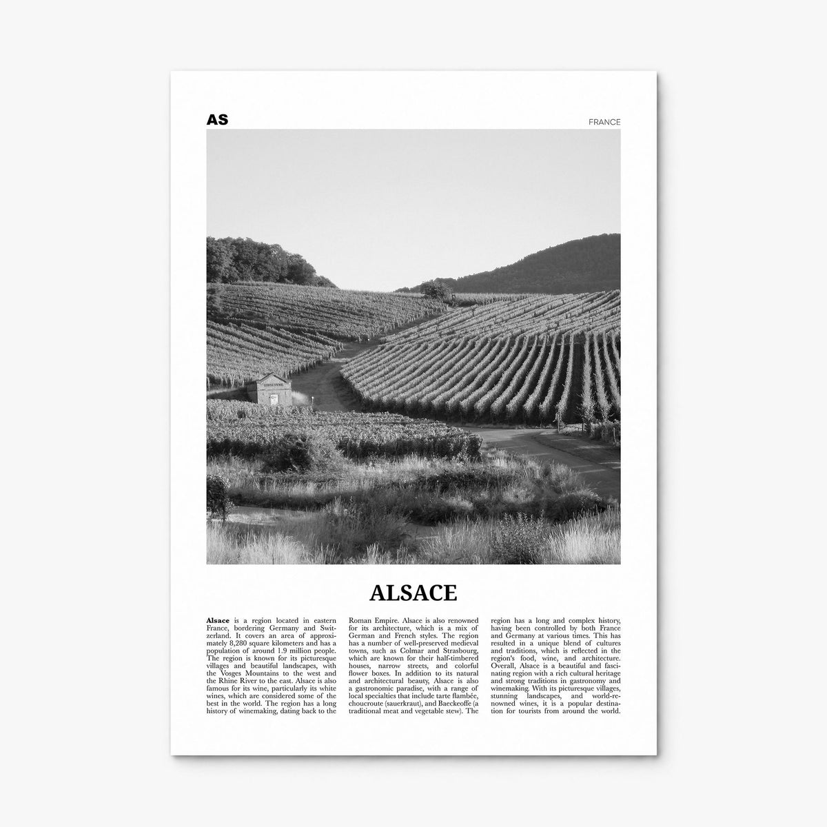 Alsace Newspaper Poster, print only (unframed)