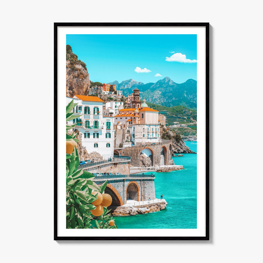 Amalfi Photo No 1 Poster, framed poster mockup, white border