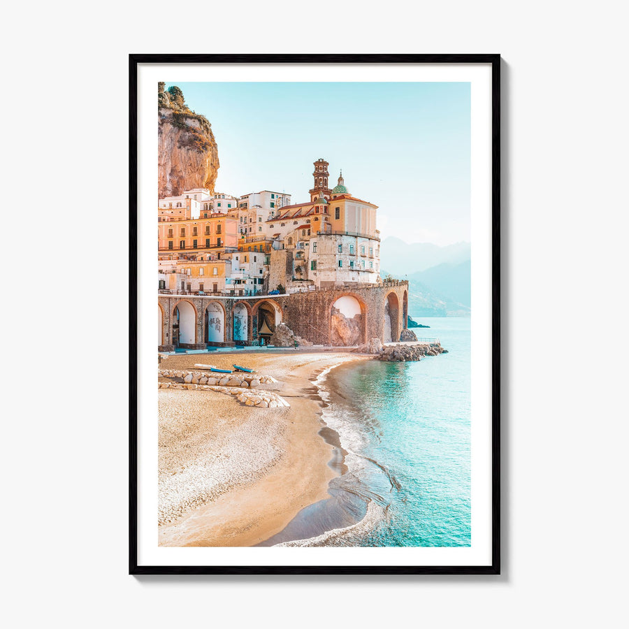 Amalfi Photo No 3 Poster, framed poster mockup, white border