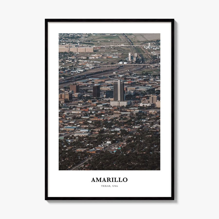Amarillo Classic Poster, framed poster mockup
