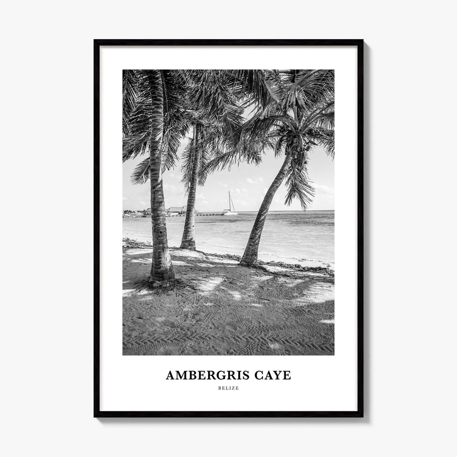 Ambergris Caye Classic Poster, framed poster mockup