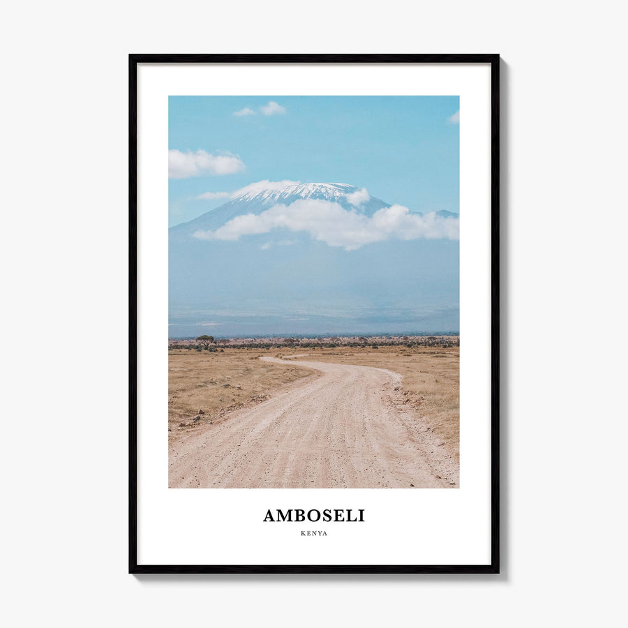 Amboseli Classic Poster, framed poster mockup
