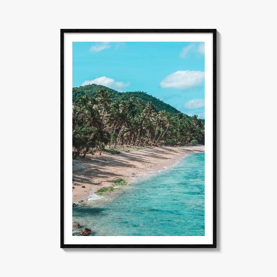 American Samoa colorful photo poster of Oceania – vertical wall art, unframed print shown in interior mockup