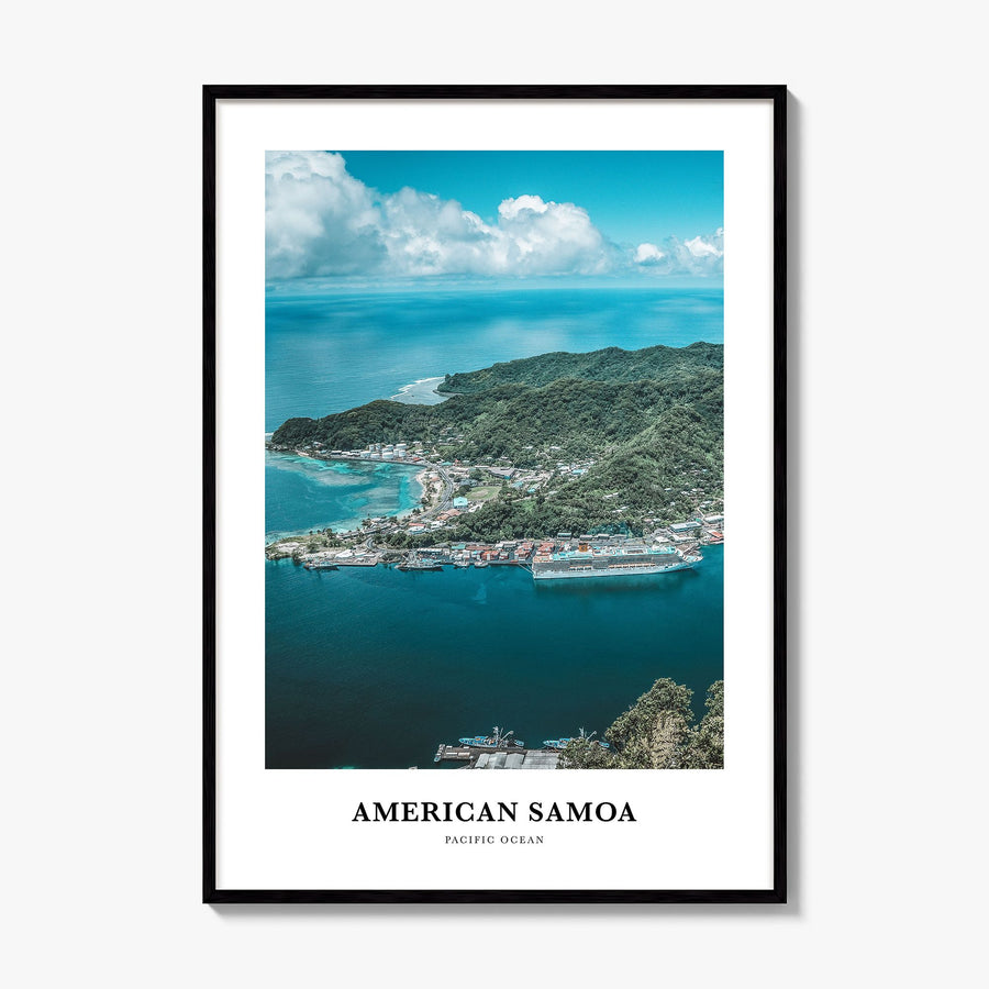 American Samoa Classic Poster, framed poster mockup