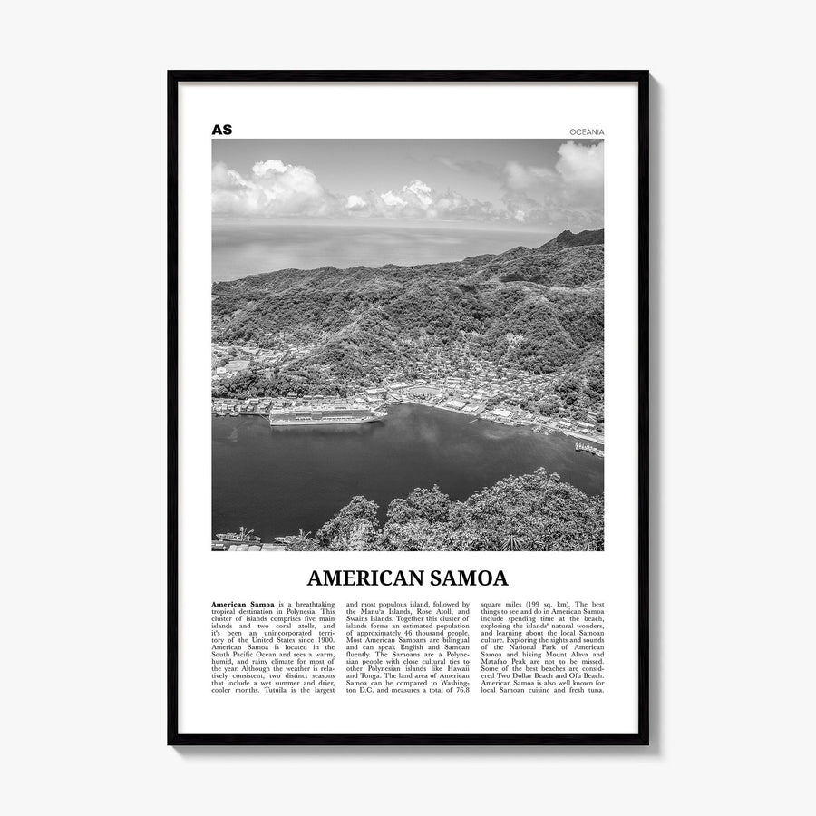 American Samoa Newspaper Poster, framed poster mockup