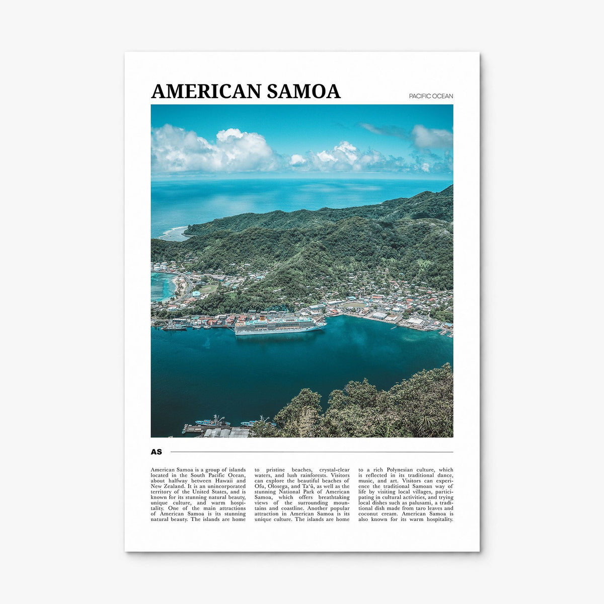 American Samoa Travel Poster, print only (unframed)